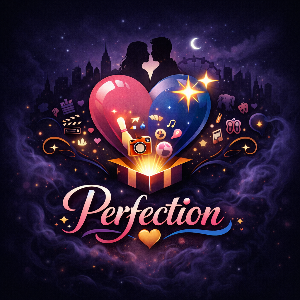 Perfection app concept artwork with a darker night-themed brand treatment.